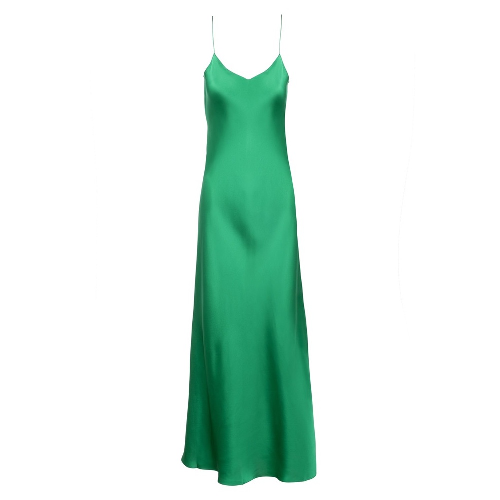 Dannijo EMERALD MOSSY MAXI SLIP DRESS Size L